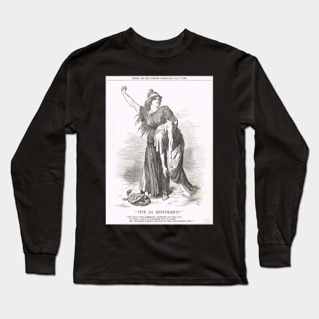 Vive La Republique Punch cartoon 1894 Long Sleeve T-Shirt by artfromthepast